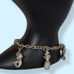 Metal Seaside Dangling Charm Bracelet